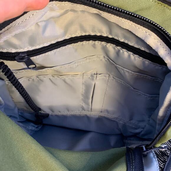 Land’s End Green, Black Backpack, Laptop Sleeve, Two Compartments, Bottle Holder - Picture 9 of 12